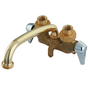 KF471 Two-Handle 3-Hole Deck Mount Laundry Faucet, Polished Chrome