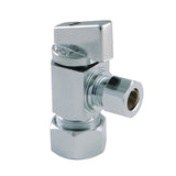 Columbia KF53301CTL 5/8-Inch OD Comp x 3/8-Inch OD Comp Quarter-Turn Angle Stop Valve, Polished Chrome