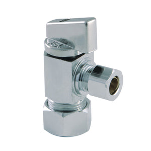 Columbia KF53301CTL 5/8-Inch OD Comp x 3/8-Inch OD Comp Quarter-Turn Angle Stop Valve, Polished Chrome