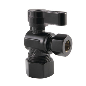 Baseline KF5330MB 5/8-Inch OD Comp x 3/8-Inch OD Comp Quarter-Turn Angle Stop Valve, Matte Black