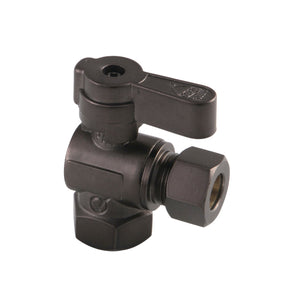 Baseline KF5330ORB 5/8-Inch OD Comp x 3/8-Inch OD Comp Quarter-Turn Angle Stop Valve, Oil Rubbed Bronze
