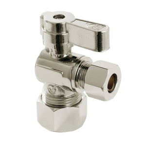 Baseline KF5330PN 5/8-Inch OD Comp x 3/8-Inch OD Comp Quarter-Turn Angle Stop Valve, Polished Nickel