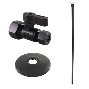 Trimscape KF53350TKF20 Toilet Supply Kit, 5/8" OD x 3/8" OD Comp Straight Valve, Matte Black