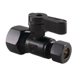 Baseline KF5335MB 5/8-Inch OD Comp x 3/8-Inch OD Comp Quarter-Turn Straight Stop Valve, Matte Black