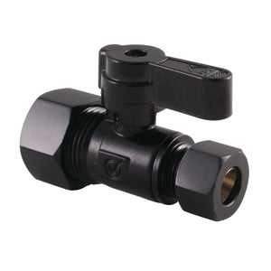 Baseline KF5335MB 5/8-Inch OD Comp x 3/8-Inch OD Comp Quarter-Turn Straight Stop Valve, Matte Black
