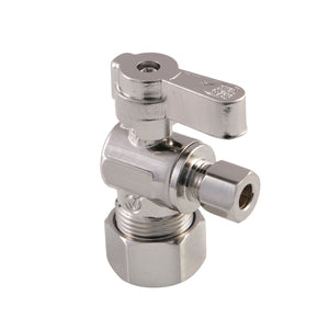 KF5814SN 5/8-Inch OD Comp x 1/4-Inch OD Comp Quarter-Turn Angle Stop Valve, Brushed Nickel