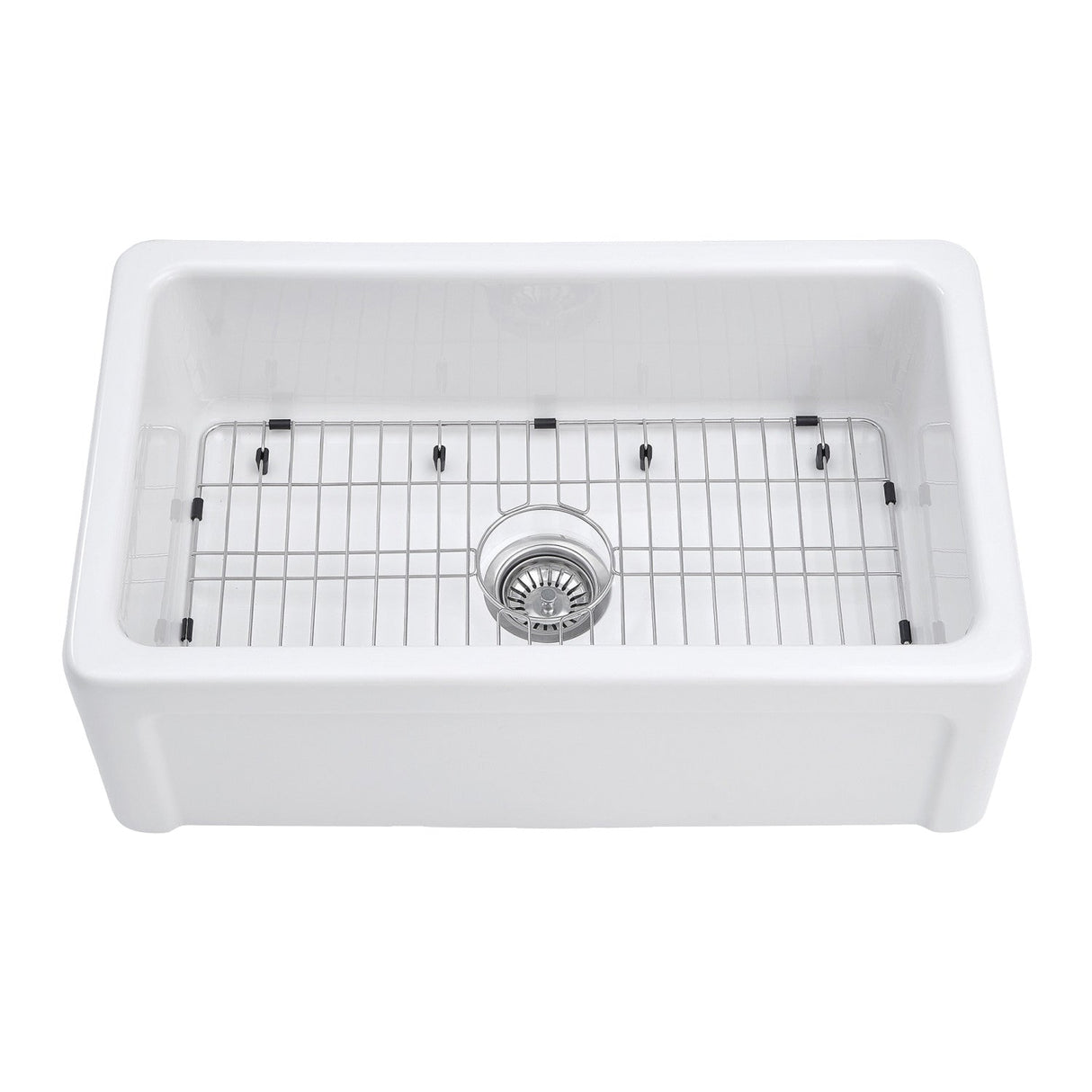 Traditional KGPF311910YHC 30-Inch Fireclay Farmhouse Kitchen Sink, Glossy White
