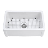 Traditional KGPF311910YHC 30-Inch Fireclay Farmhouse Kitchen Sink, Glossy White