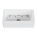 Traditional KGPF331810YBC 33-Inch Fireclay Farmhouse Kitchen Sink, Glossy White