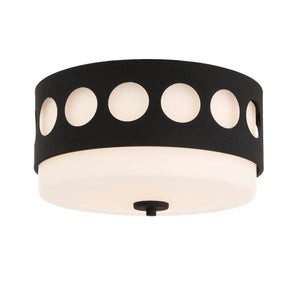 Kirby 2 Light Black Forged Flush Mount KIR-B8100-BF