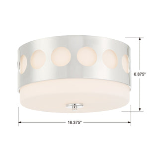 Kirby 2 Light Black Forged Flush Mount KIR-B8100-BF