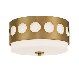 Kirby 2 Light Vibrant Gold Flush Mount KIR-B8100-VG
