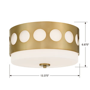 Kirby 2 Light Black Forged Flush Mount KIR-B8100-BF