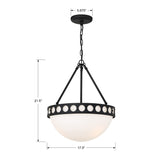 Kirby 3 Light Black Forged Chandelier KIR-B8105-BF