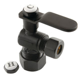 Whitaker KL5330MB 5/8-Inch OD Comp x 3/8-Inch OD Comp Quarter-Turn Angle Stop Valve, Matte Black