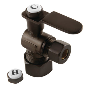 Whitaker KL5330ORB 5/8-Inch OD Comp x 3/8-Inch OD Comp Quarter-Turn Angle Stop Valve, Oil Rubbed Bronze