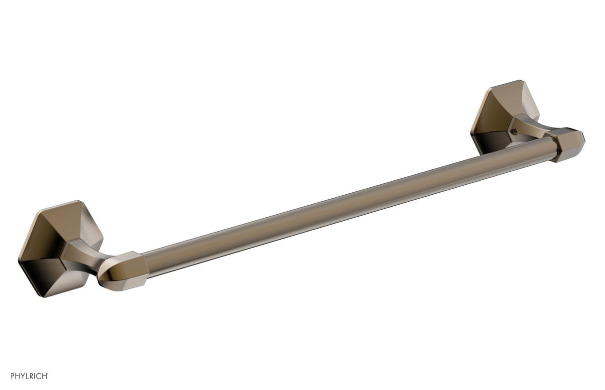 Phylrich KL65-047 LE VERRE & LA CROSSE 18" Towel Bar KL65 - Antique Brass