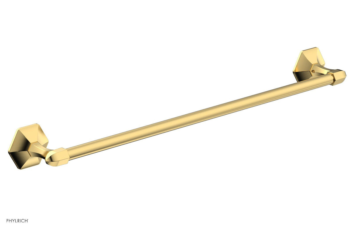 Phylrich KL70-024 LE VERRE & LA CROSSE 24" Towel Bar KL70 - Satin Gold