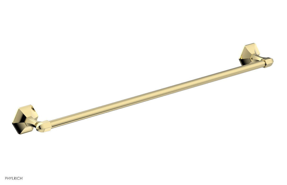 Phylrich KL75-003 LE VERRE & LA CROSSE 30" Towel Bar KL75 - Polished Brass