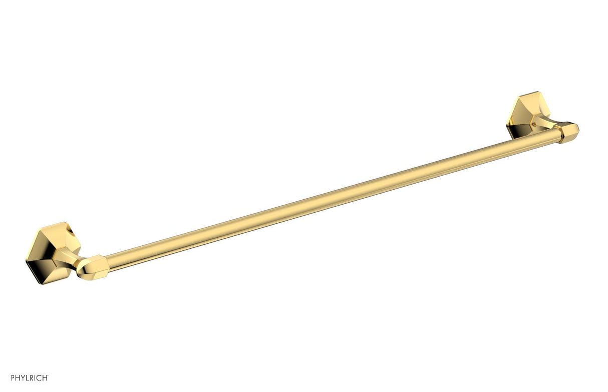 Phylrich KL75-025 LE VERRE & LA CROSSE 30" Towel Bar KL75 - Polished Gold