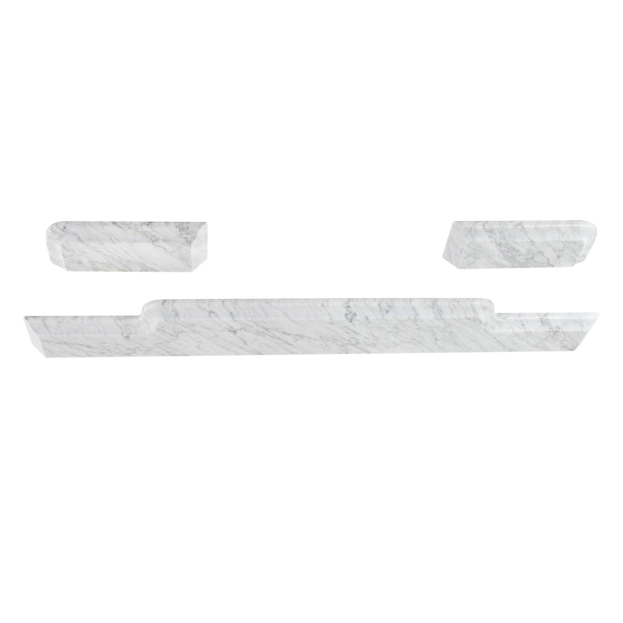 Pemberton KMS30MBS Carrara Marble Vanity Top Backsplash, Carrara White