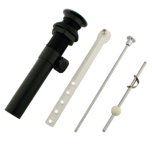KP1000 Plastic Pop-Up Bathroom Sink Drain with Overflow, Polished Chrome