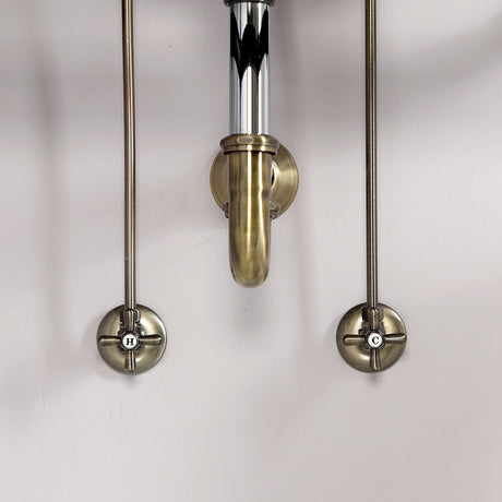 Trimscape KPK103P Traditional Plumbing Supply Kit Combo with P-Trap, Antique Brass