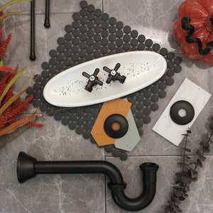 Trimscape KPK105P Traditional Plumbing Supply Kit Combo with P-Trap, Oil Rubbed Bronze