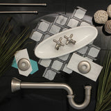 Trimscape KPK108P Traditional Plumbing Supply Kit Combo with P-Trap, Brushed Nickel