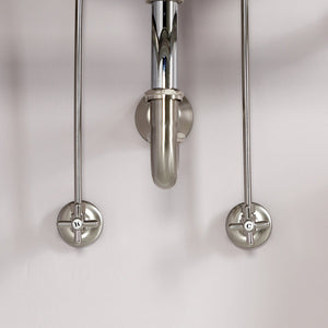 Trimscape KPK108P Traditional Plumbing Supply Kit Combo with P-Trap, Brushed Nickel