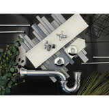 Gourmet Scape™ KPK201 Traditional Plumbing Supply Kit Combo with 1-1/2" P-Trap, Polished Chrome