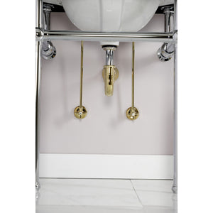 Gourmet Scape™ KPK202 Traditional Plumbing Supply Kit Combo with 1-1/2" P-Trap, Polished Brass