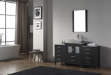 Virtu USA Dior 64" Single Bath Vanity with White Marble Top and Square Sink with Matching Mirror