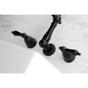 Duchess KS1020PKL Two-Handle 3-Hole Wall Mount Roman Tub Faucet, Matte Black