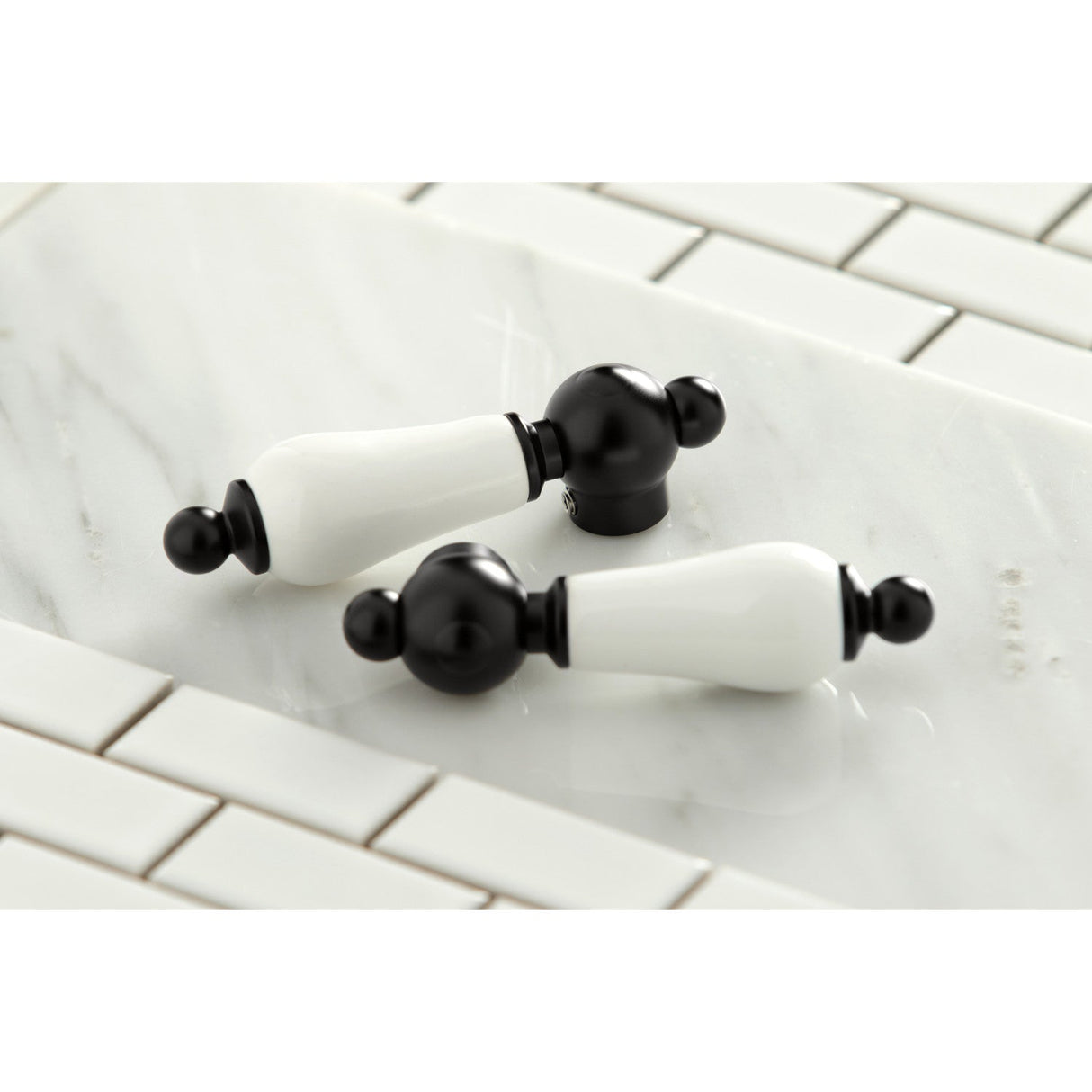 Heritage KS1020PL Two-Handle 3-Hole Wall Mount Roman Tub Faucet, Matte Black