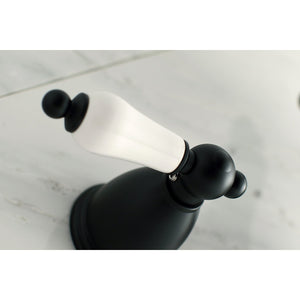 Heritage KS1020PL Two-Handle 3-Hole Wall Mount Roman Tub Faucet, Matte Black