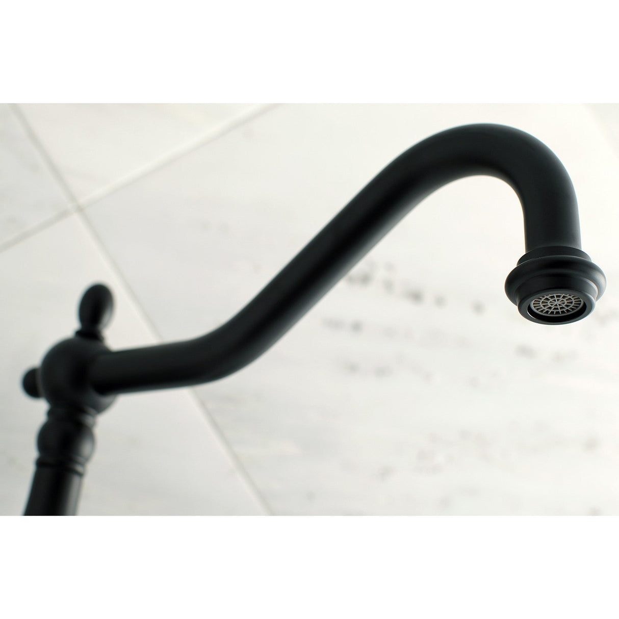Heritage KS1020PL Two-Handle 3-Hole Wall Mount Roman Tub Faucet, Matte Black
