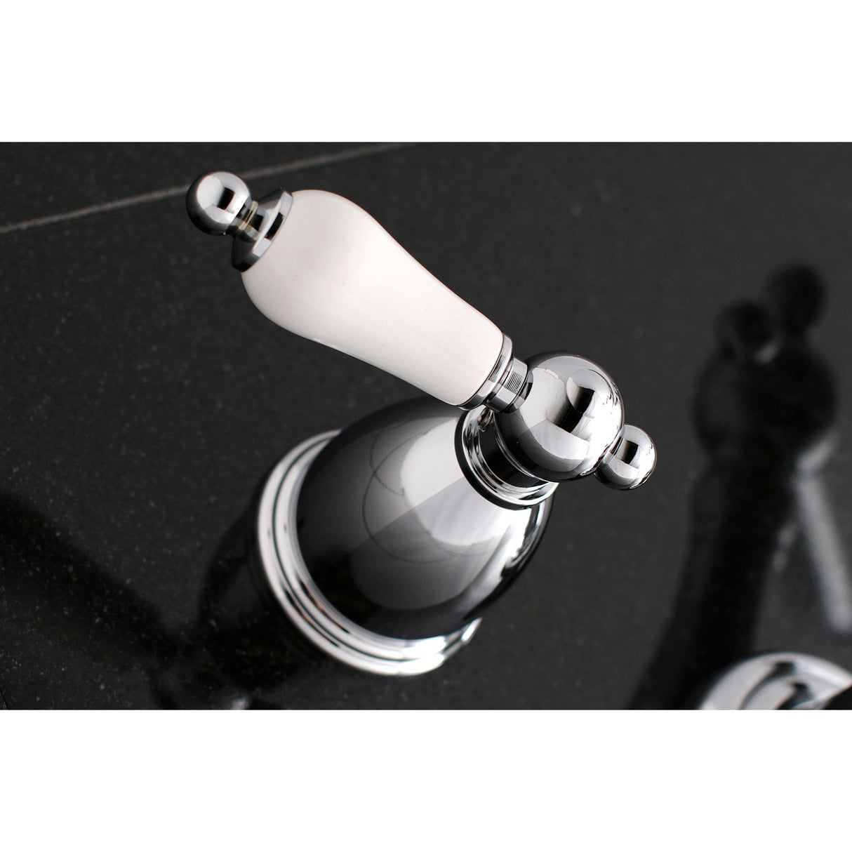 Heritage KS1021PL Two-Handle 3-Hole Wall Mount Roman Tub Faucet, Polished Chrome