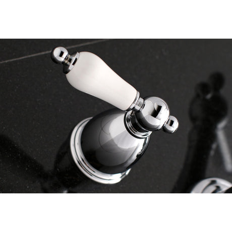 Heritage KS1021PL Two-Handle 3-Hole Wall Mount Roman Tub Faucet, Polished Chrome