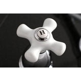 Heritage KS1021PX Two-Handle 3-Hole Wall Mount Roman Tub Faucet, Polished Chrome