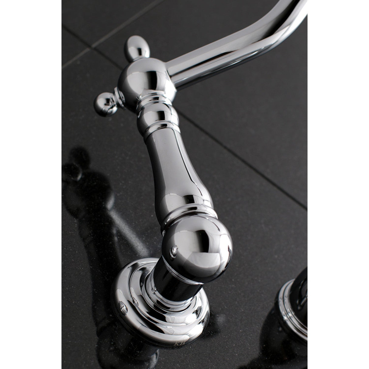 Heritage KS1021PX Two-Handle 3-Hole Wall Mount Roman Tub Faucet, Polished Chrome