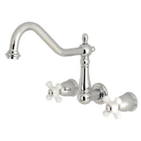 Heritage KS1021PX Two-Handle 3-Hole Wall Mount Roman Tub Faucet, Polished Chrome