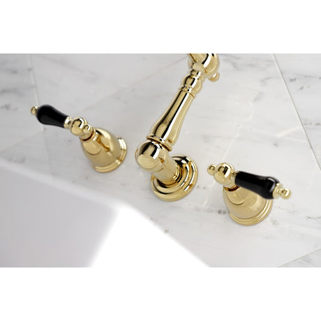 Duchess KS1022PKL Two-Handle 3-Hole Wall Mount Roman Tub Faucet, Polished Brass