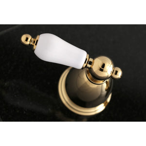 Heritage KS1022PL Two-Handle 3-Hole Wall Mount Roman Tub Faucet, Polished Brass