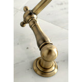Heritage KS1023AL Two-Handle 3-Hole Wall Mount Roman Tub Faucet, Antique Brass