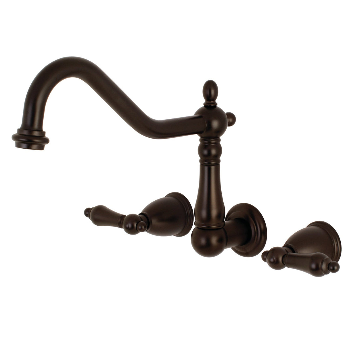 Heritage KS1025AL Two-Handle 3-Hole Wall Mount Roman Tub Faucet, Oil Rubbed Bronze
