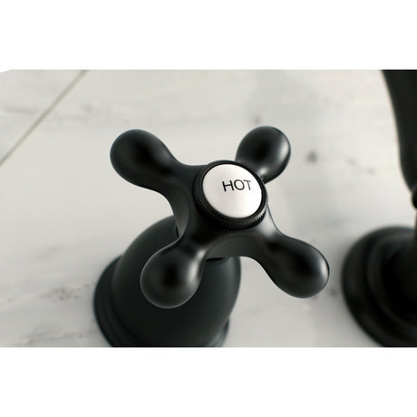 Heritage KS1025AX Two-Handle 3-Hole Wall Mount Roman Tub Faucet, Oil Rubbed Bronze