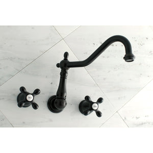 Heritage KS1025AX Two-Handle 3-Hole Wall Mount Roman Tub Faucet, Oil Rubbed Bronze