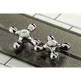 Heritage KS1026AX Two-Handle 3-Hole Wall Mount Roman Tub Faucet, Polished Nickel