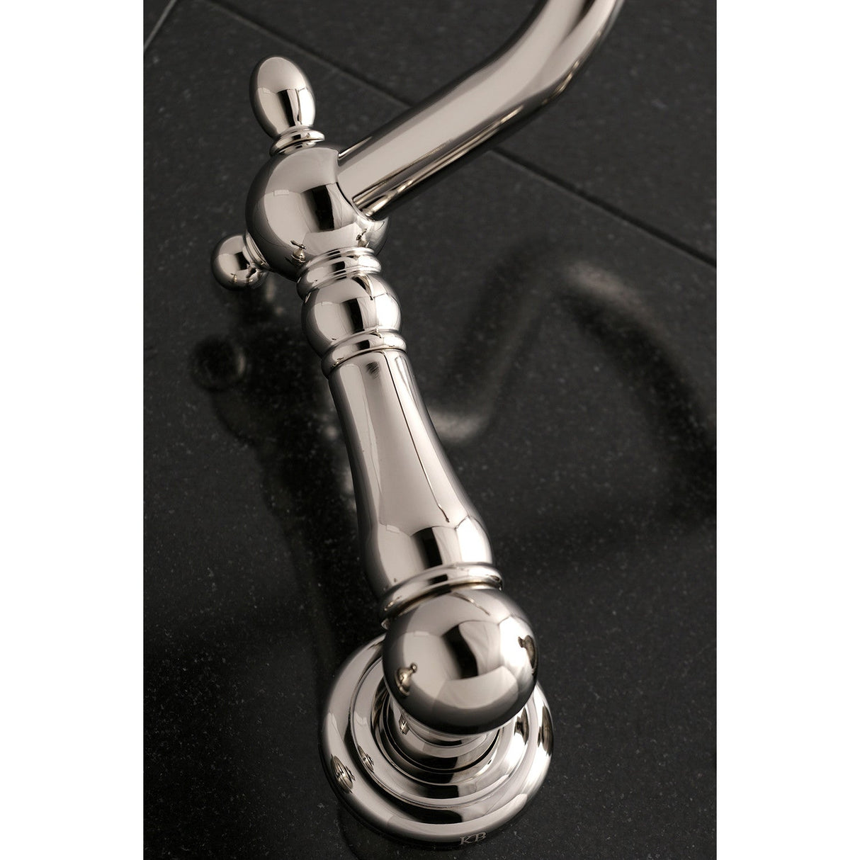 Heritage KS1026AX Two-Handle 3-Hole Wall Mount Roman Tub Faucet, Polished Nickel